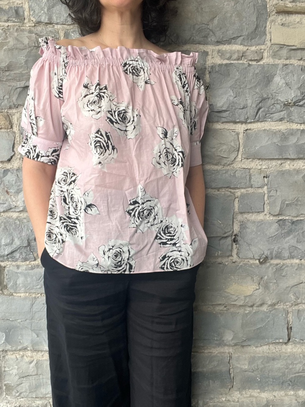 Adam Lippes Off-Shoulder Floral Blouse